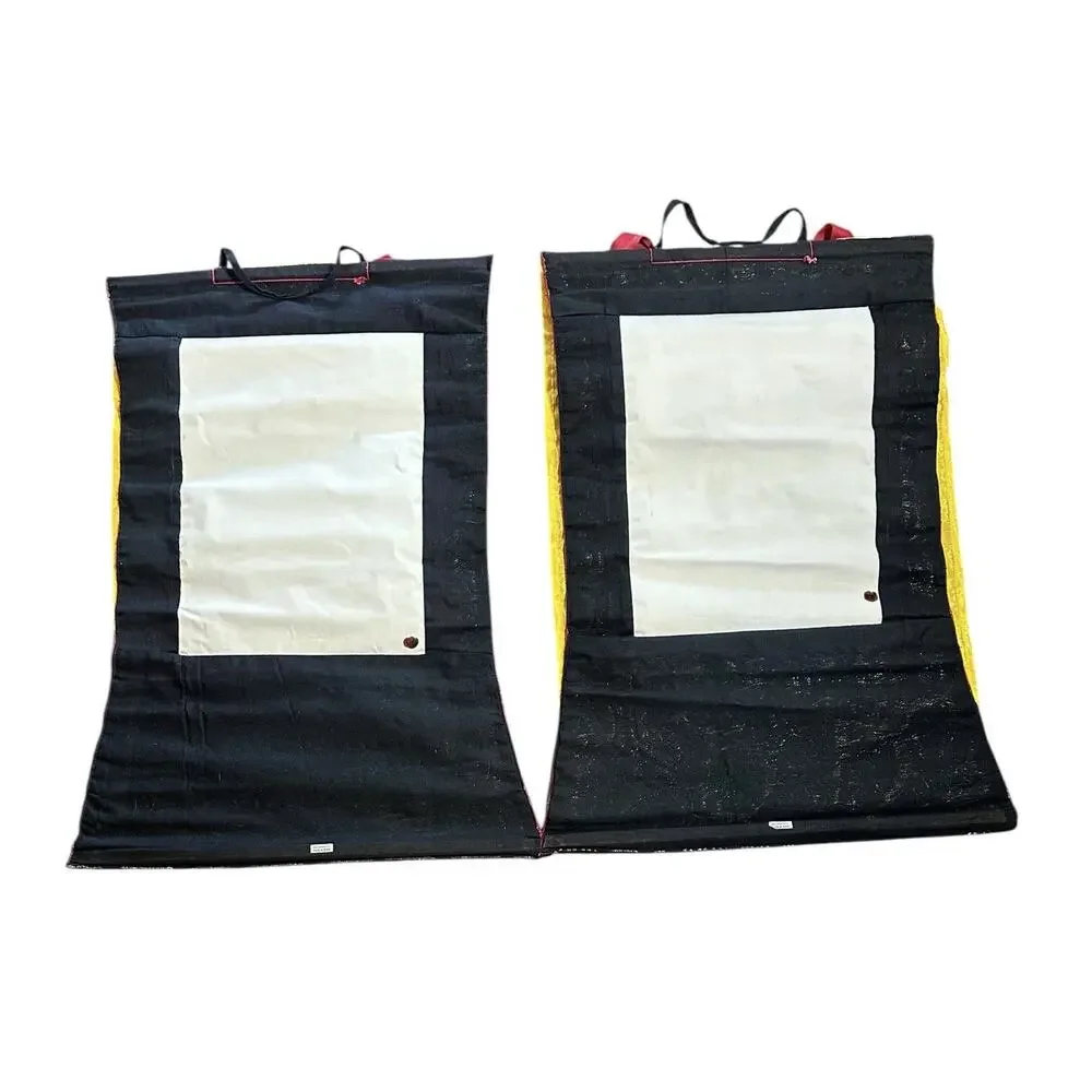 Tibetan Thangka Paintings Nepal Set of 2 Vairocana Buddha & White Tara 25.5x16.5 - Picture 6 of 10